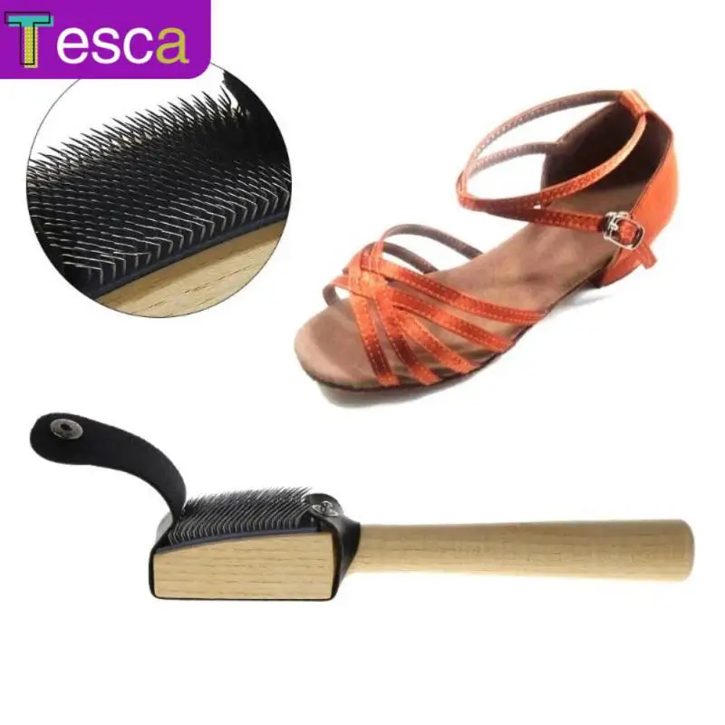 

1pcs Wood Color Shoes Clean Tool Dance Shoes Cleaning Brush For Footwear Practical Wood Suede Sole Wire Cleaners Shoes Cleaners