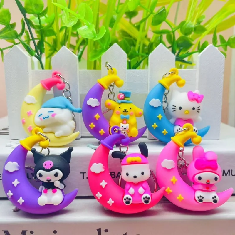 Креативный брелок с милой девушкой Луной и коричной картой Маленькая подвеска в