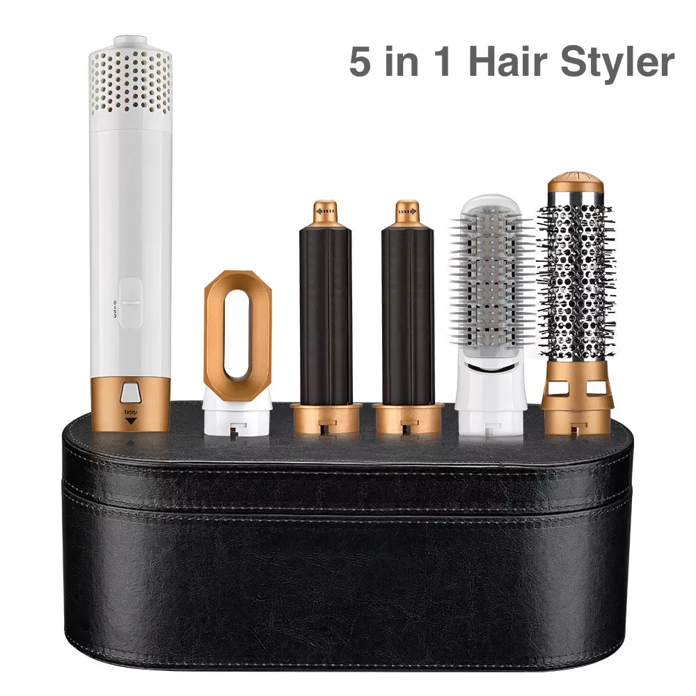 

Hair Dryer Curler 5 in 1 Electric Curling Iron Hair Dryers Curling Rollers Hair Curler With Dryer And Straightening Brush