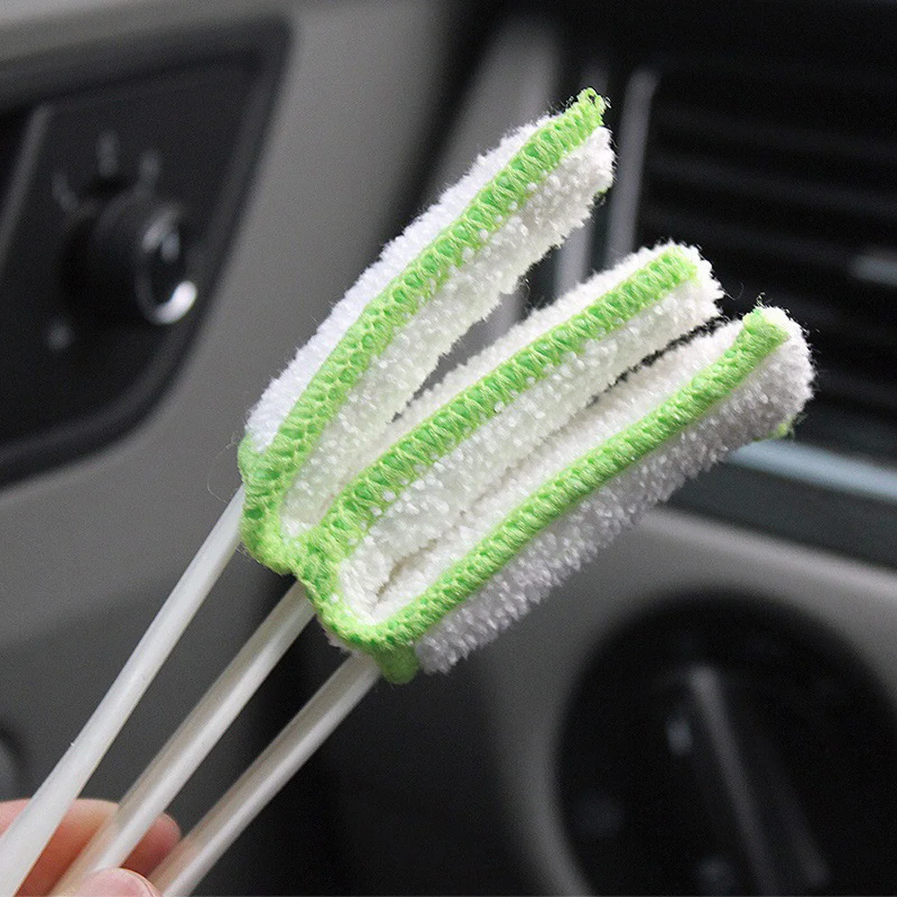 

Car Cleaning Double Side Brush Microfiber Car Cleaning Brush For Air-Condition Instrument Panel Cleaner Clean Tools