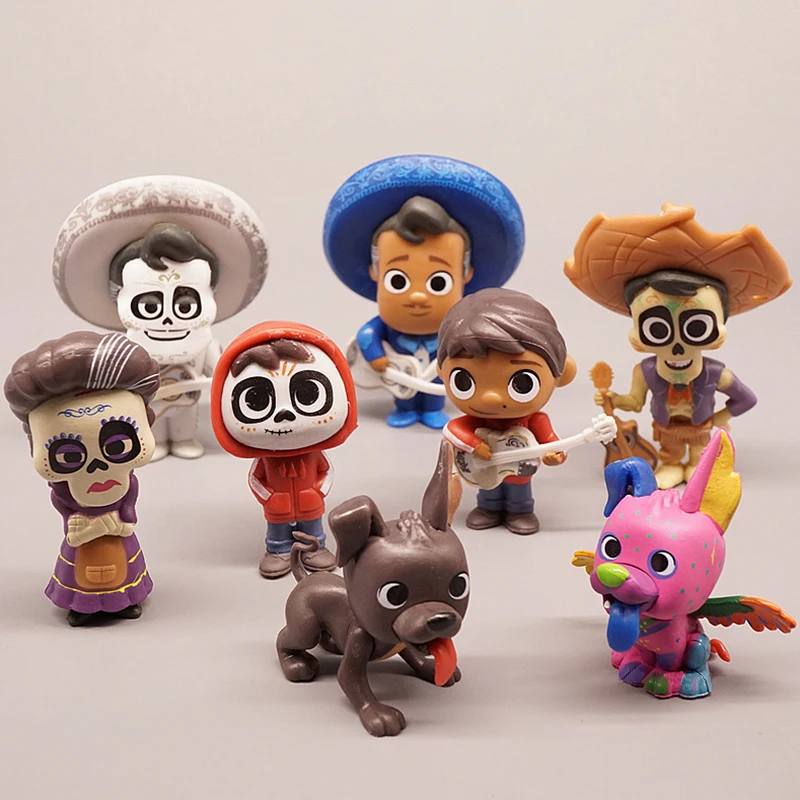 

Фигурки героев мультфильма Disney Pixars, Коко, Мигель, 8 шт.