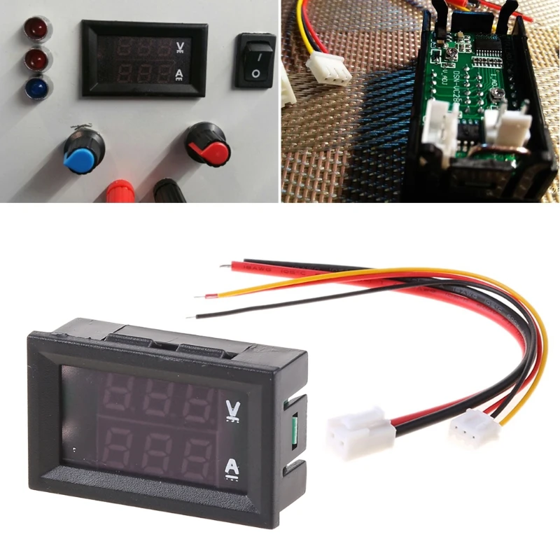 Цифровой вольтметр амперметр измеритель переменного тока 100 в 10 А постоянного |