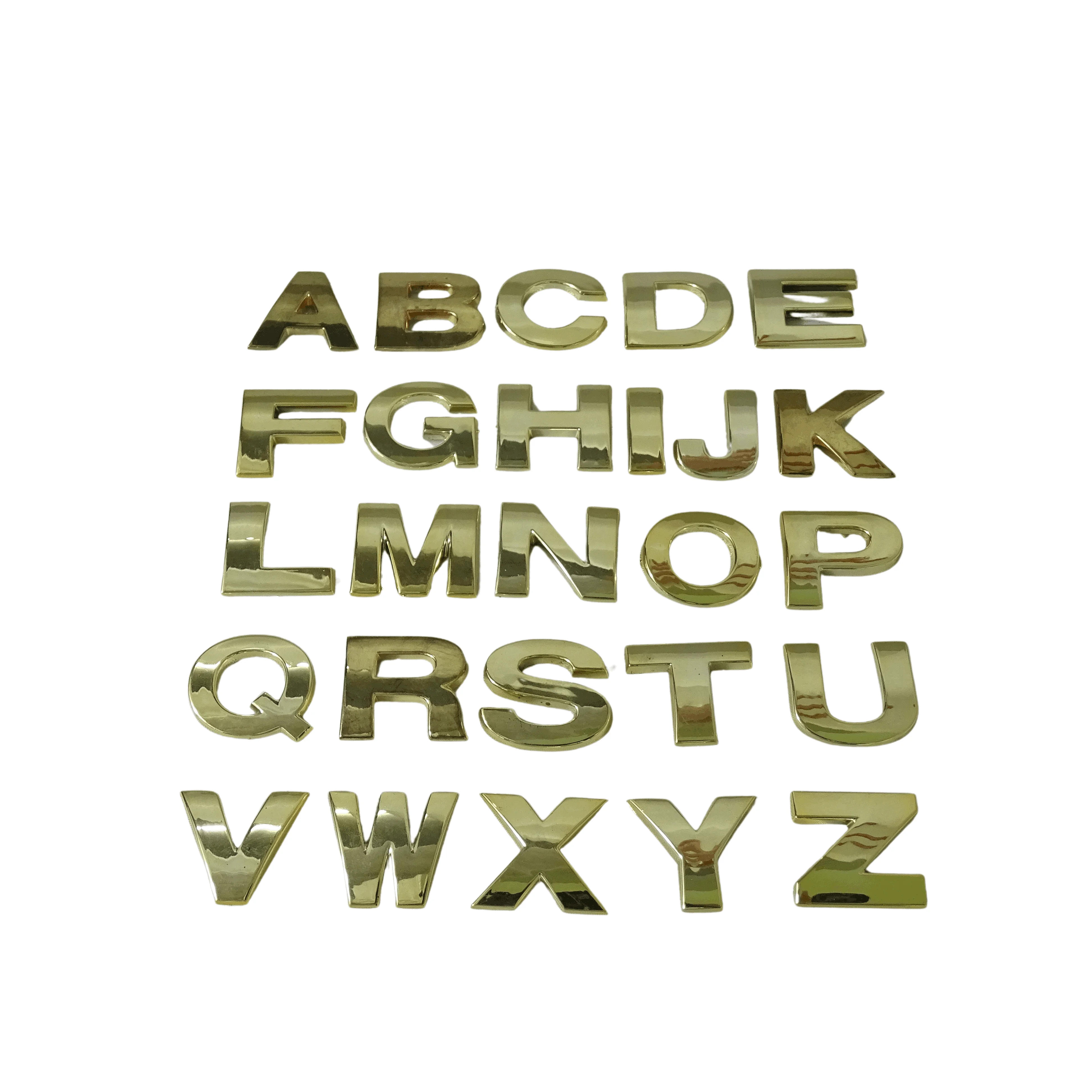 DIY автомобильный логотип Golden Wealth, фирменное имя 25 мм, 3D хромированный пластиковый алфавит, буквы, цифры, автомобильная наклейка Mercedes Benz Bmw Volkswagen