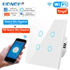 Переключатель Wi-Fi Alexa RF433 без нейтрального провода, управление через приложение Tuya, работает с Google Home, 110 В, 220 В, переключатели света Smart Life