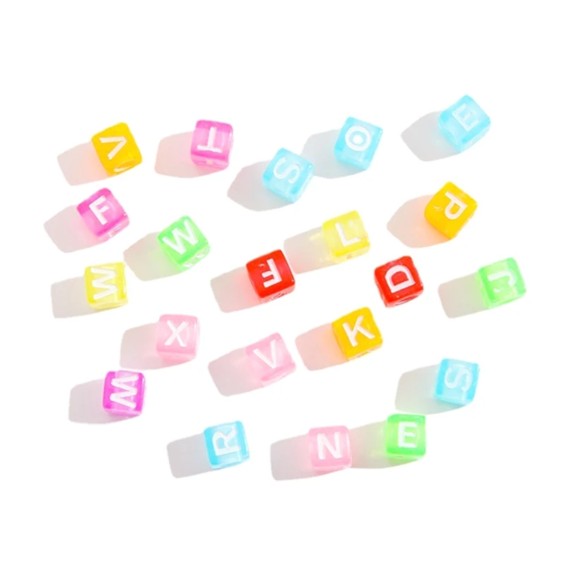 

3000 Pcs Acrylic Square Letter Beads Bulk Colorful Mix DIY Beads For Bracelet Jewelry Gifts Souvenir Making 6Mm Easy To Use