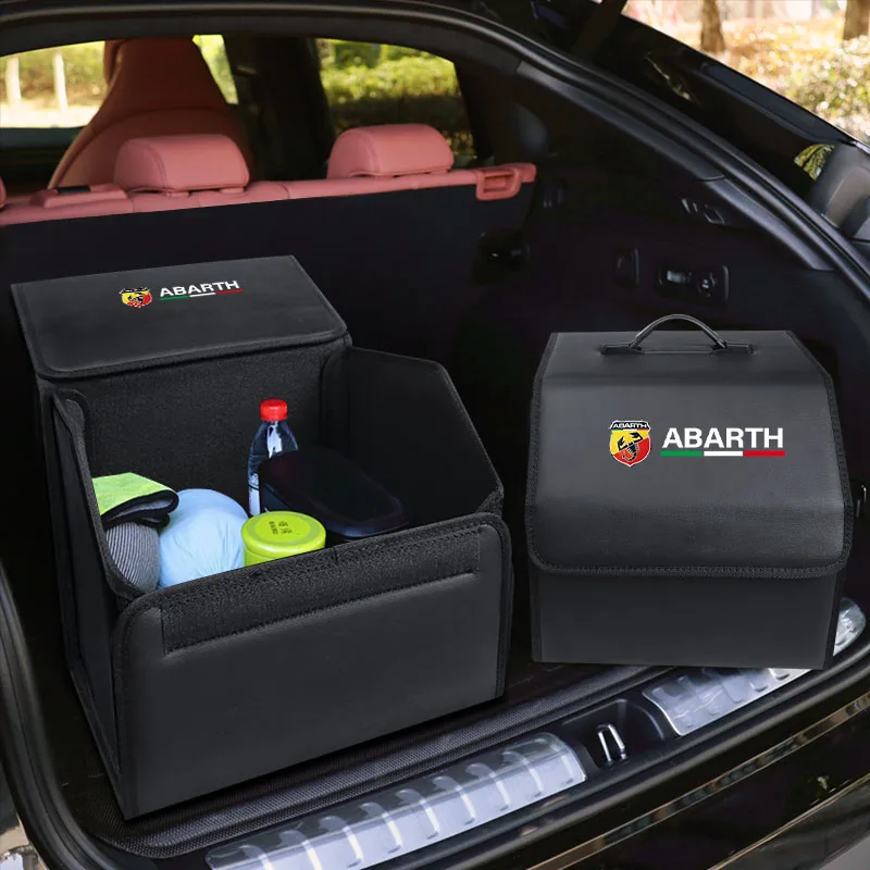 

Car Foldable Storage Box Trip Camping Leather Bag For FIAT Abarth 500 Grande Punto Tipo Panda Ducato Stilo Fiorino Doblo Bravo