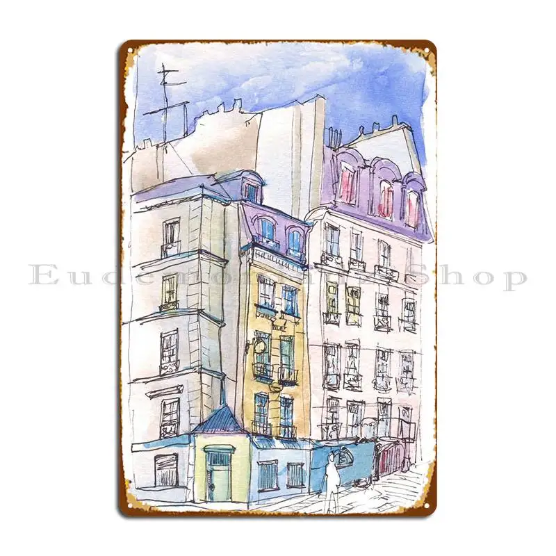 

Эскизы из Парижа 16, металлический знак, персонаж гостиной, пещера, пластины, дизайн, оловянный знак, плакат