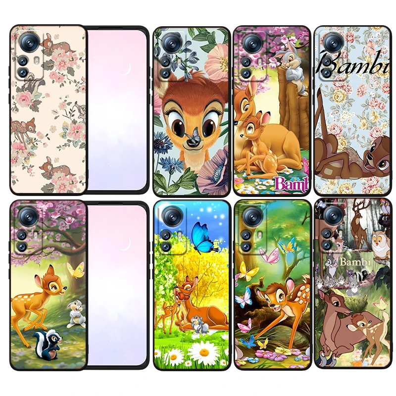 

Bambi Disney Cartoon Phone Case For Xiaomi Mi 13 12T 12S 12X 12 11 11T 11i 10T 10 Pro Lite Ultra 5G Funda Black Cover