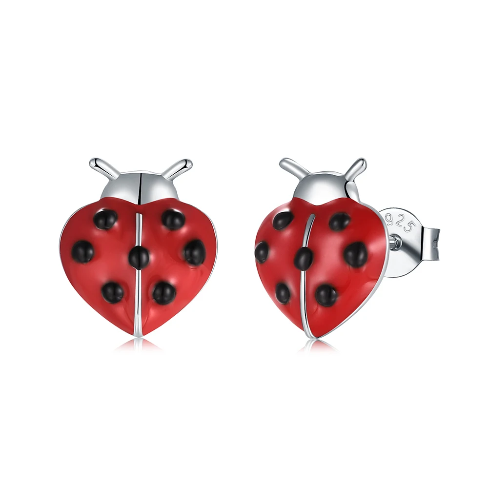 

925-Sterling-Silver Cute Ladybug Stud Earrings for Women Hypoallergenic Jewelry Birthday Mothers Day Gift for Teen Girl Daughter