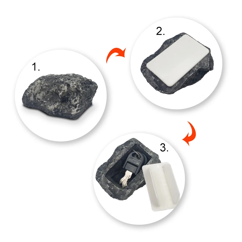 Outdoor Garden Security Key Rock Box Hidden Hide In Stone Safe Storage Hiding Drop shipping | Безопасность и защита