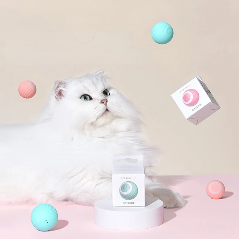 

Smart Cat Toys Automatic Rolling Ball Electric Cat Toys Interactive for Cats Training Self-moving Kitten Toys Pet Supplies