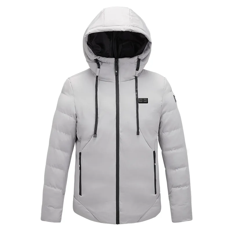 Men's Puffer Jacket Waterproof Winter Parka Jacket 2022 Casual Solid Color Warm Thicken Cotton Padding Coat With Hoodie