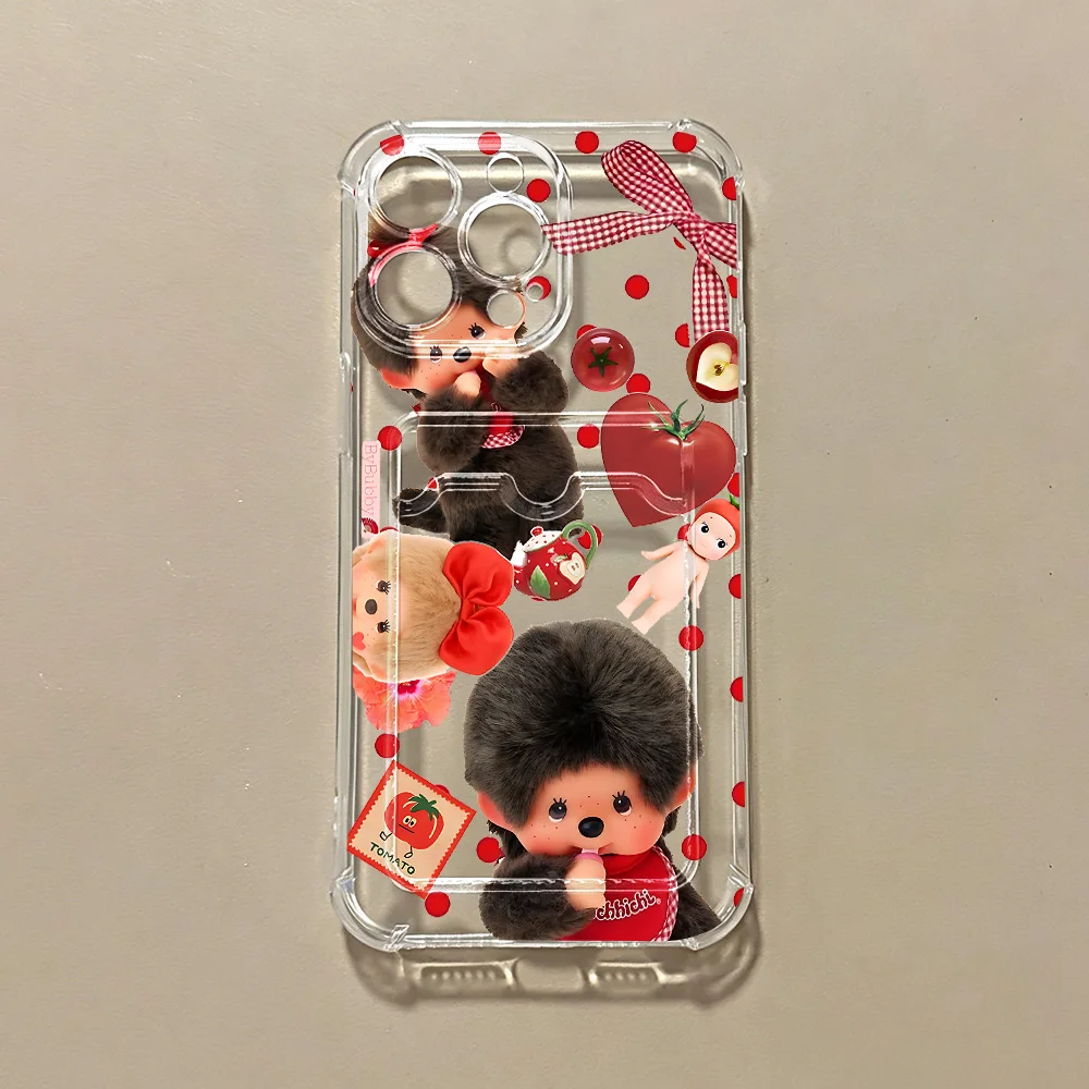 Фото Популярный милый чехол-картхолдер M-Monchhichis для Xiaomi Redmi 13C 12C 10C 9A 9C Note 14 13 12 12s 11 10 9 8 Pro Plus 4G 5G, противоударный №3