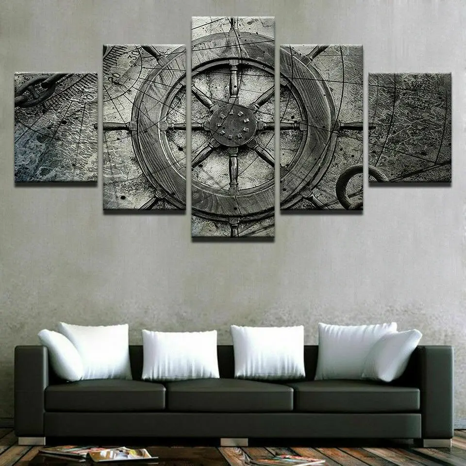 Навигационная картина с морским коллажем Картина на холсте искусство стену