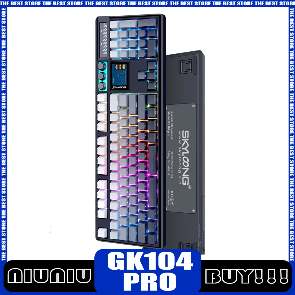 SKYLOONG GK104PRO Механическая клавиатура Беспроводная трехрежимная Bluetooth