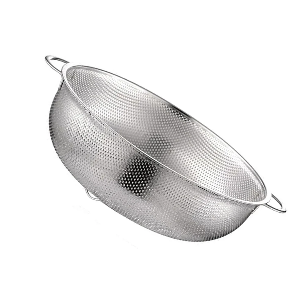 

Basket Strainer Colander Bowl Kitchen Vegetable Fruit Washing Metal Mesh Draining Rice Steel Stainless Drain Salad Pasta Storage