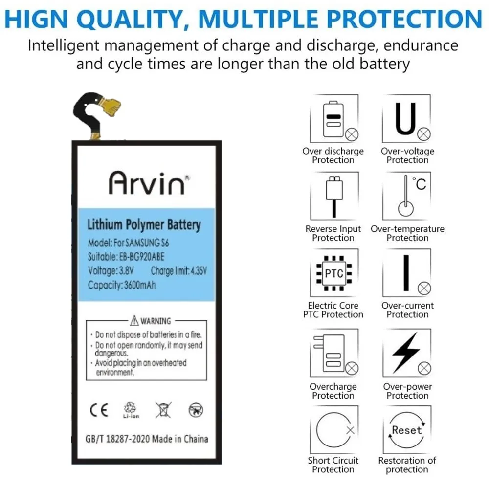 new original phone battery eb bg920abe for samsung galaxy s6 sm g920 g920f g920i g920a g920v g9200 g9208 g9209 s6 edge 3600mah free global shipping