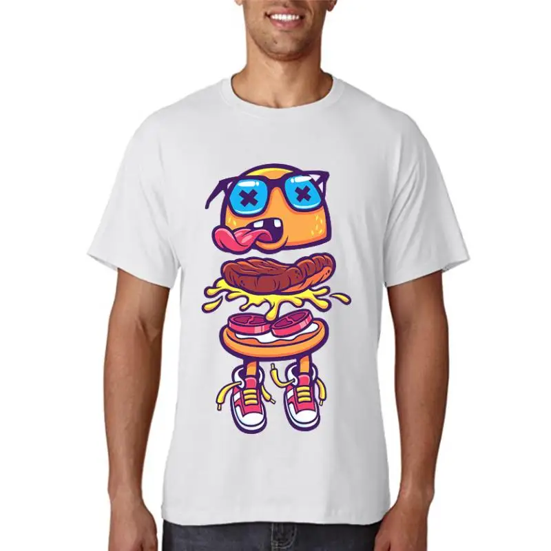 

Женские футболки с принтом вкусных гамбургеров, футболки в эстетическом стиле, Повседневные Дышащие винтажные Топы