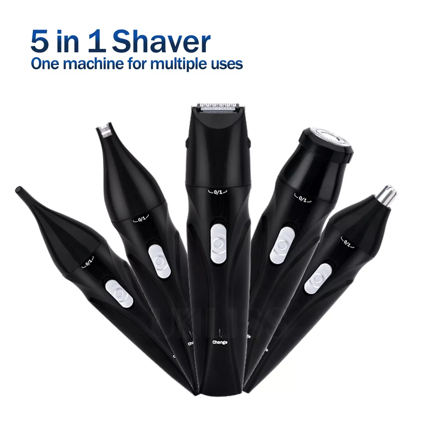 

5 In 1 Beard Trimmer Professional Eyebrows and Sideburns Trimmer Hair Clipper Body Shaver Rechargeable Nose Hair Trimmer
