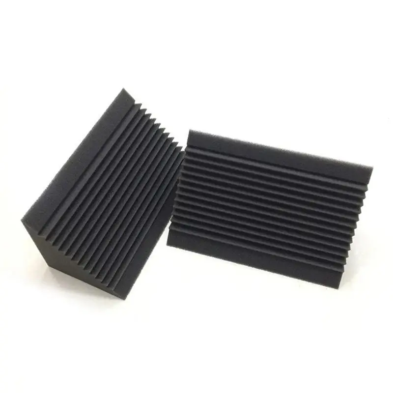 Фото Акустическая пена ABKV-48 PCS, угольно-черная, звукопоглощающая, для студийной звукоизоляции, угловая, 12 x 12 x 24 см №5