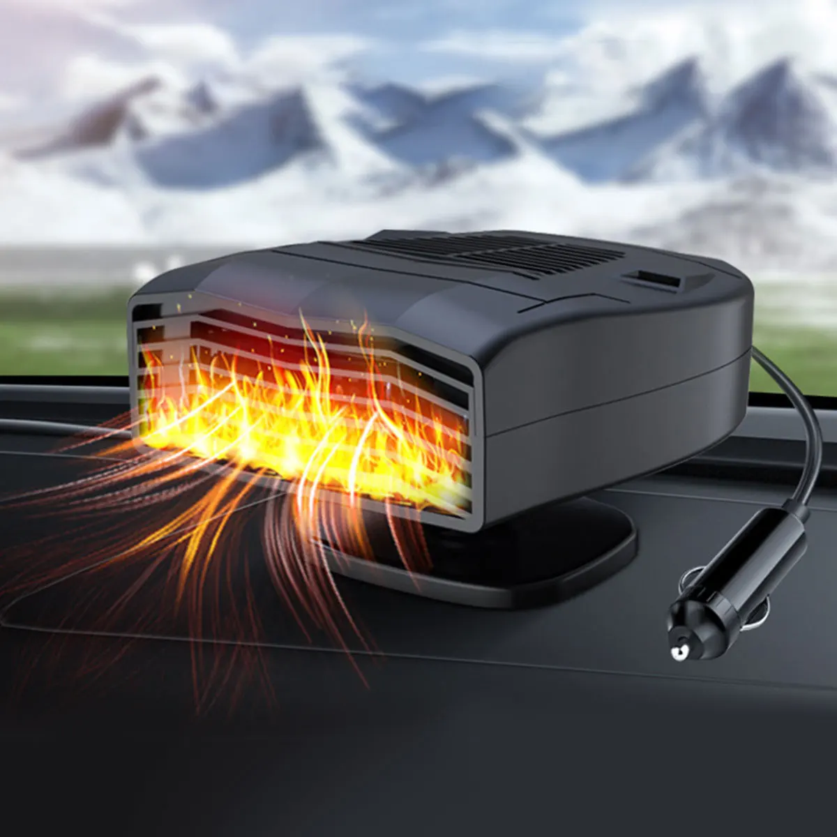 

Новый автомобильный обогреватель с режимами нагрева и охлаждения, 12 В, 140 Вт, автомобильный антизапотеватель с вращением на 360 °, автомобильн...