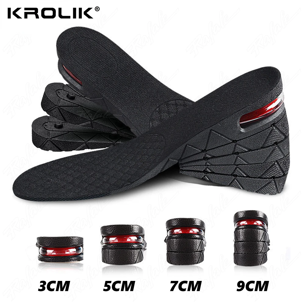 

Insoles For Shoes Height Increase Insole Cushion 3-9cm Height Lift Adjustable Cut Shoe Heel Insert Taller Women Men Unisex