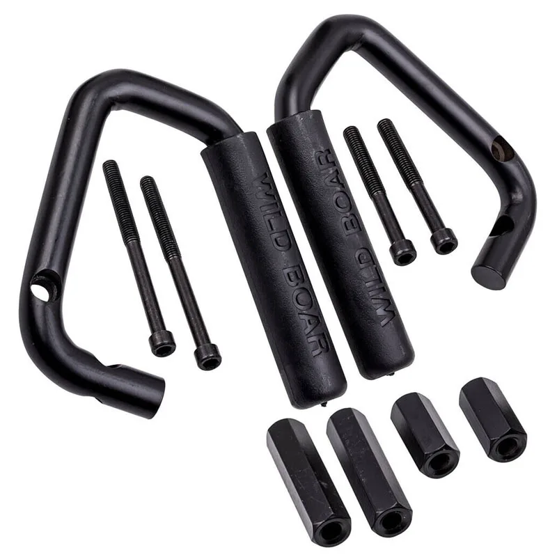 

Black Aluminum Front Grab Bar Handle Kit for 2007 - 2018 Jeep Wrangler JK- 1Pair