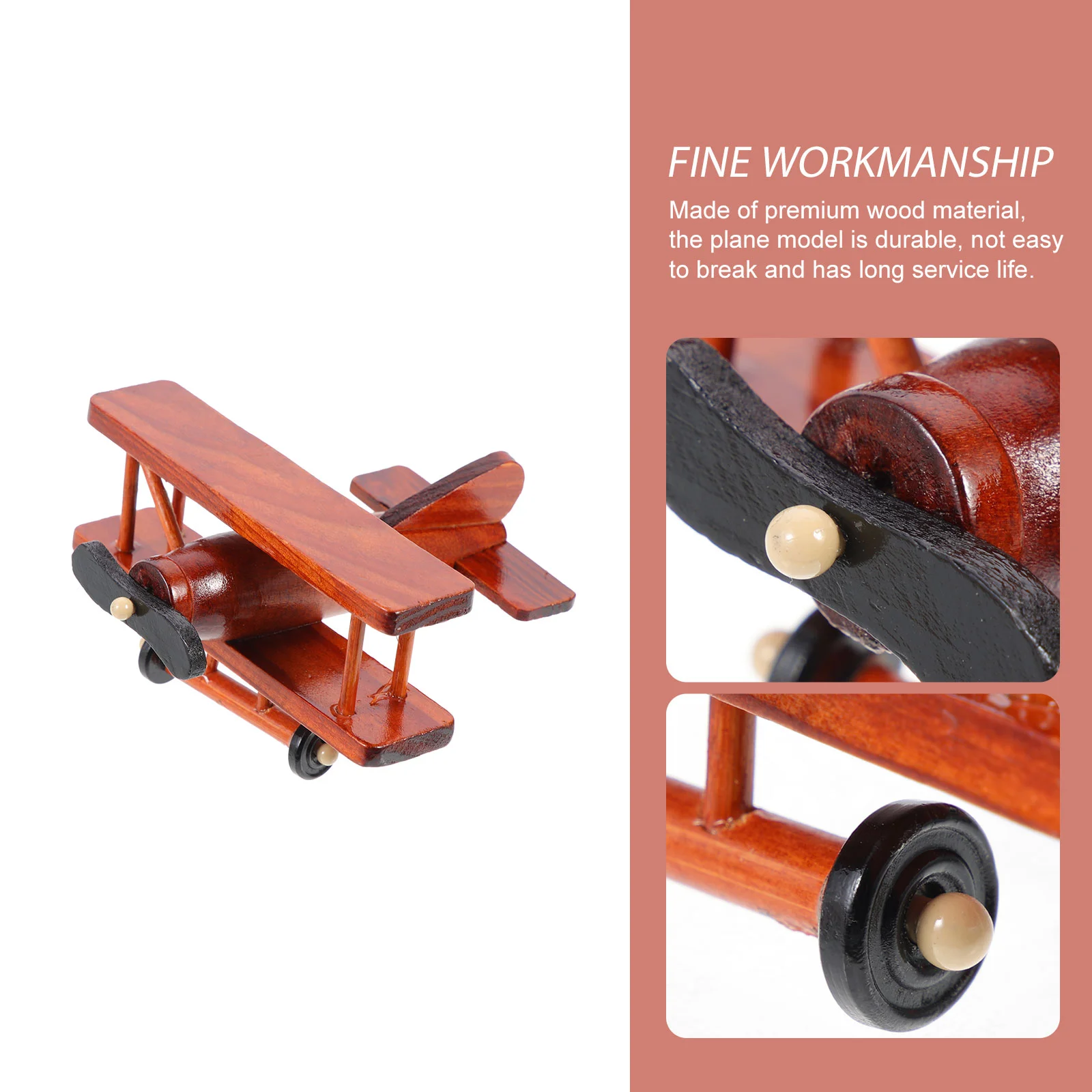 Винтажный декор модель биполета орнамент мини-измельчитель деревянная