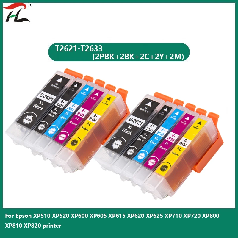 

HTL совместим с T2621 T2631 - T2634 чернильный картридж для принтера EPSON XP 520 600 605 610 615 620 625 700 710 720 800