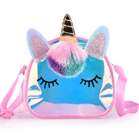 unicorn gifts for girls kids crossbody purses portable shiny unicorn makeup bag travel toiletry cosmetic organizer bag