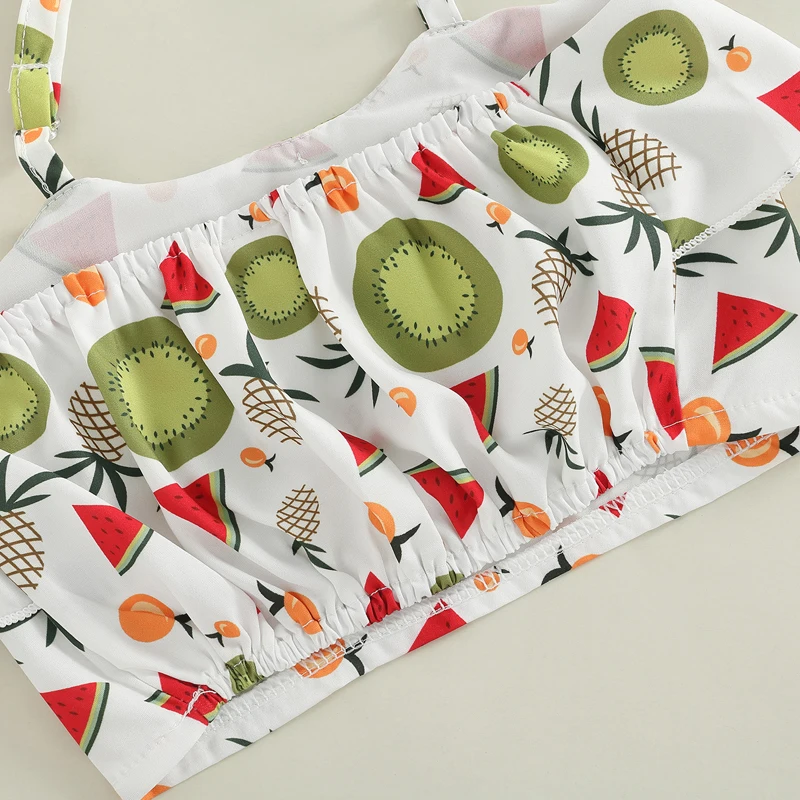 Комплект из 2 предметов с юбкой для маленьких девочек укороченная кофта лямкой на