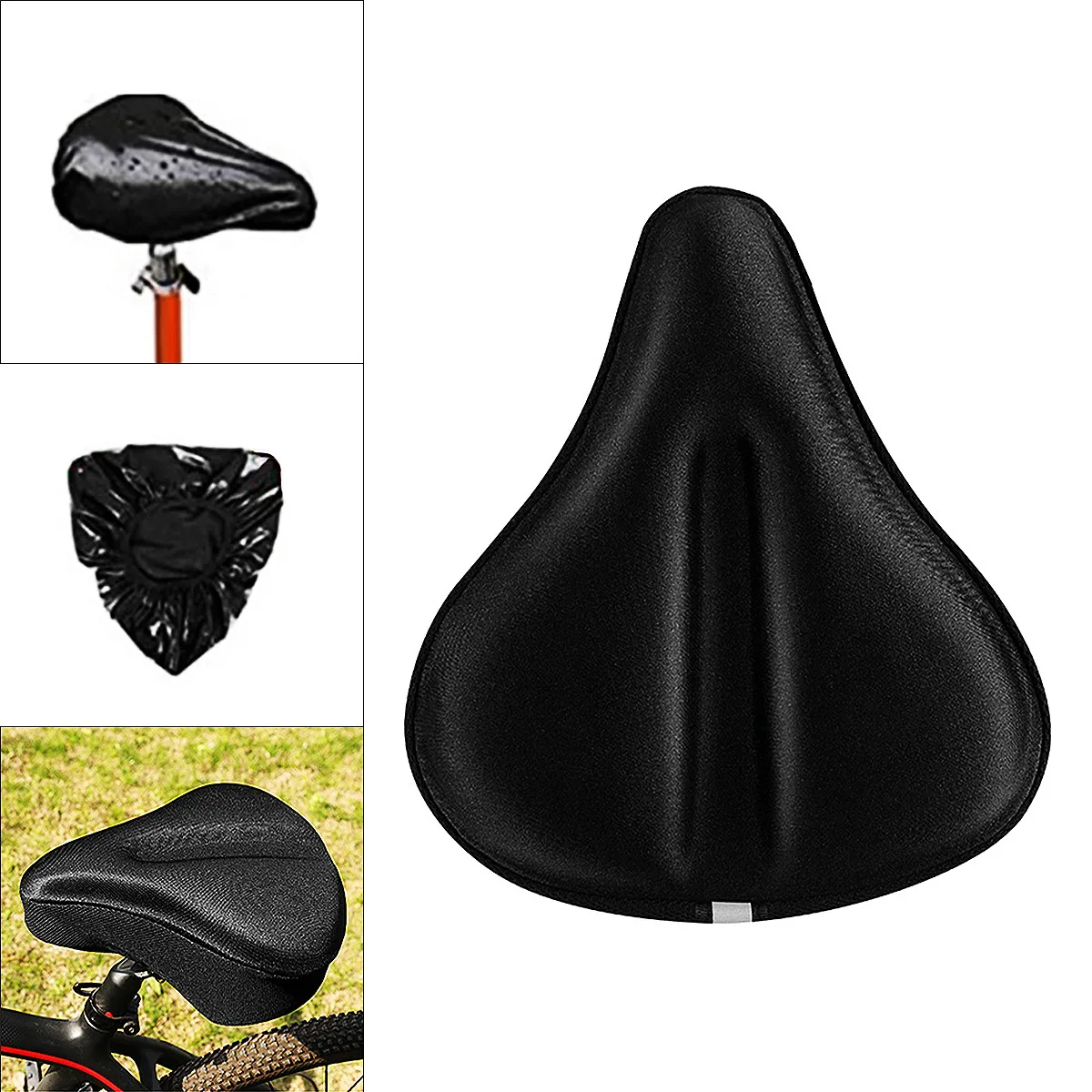 

Bike Seat Cover Padded Soft Thickened Bicycle Seat Thickened And Widened Silica Gel Breathable for Spin Outdoor Indoor Cycling