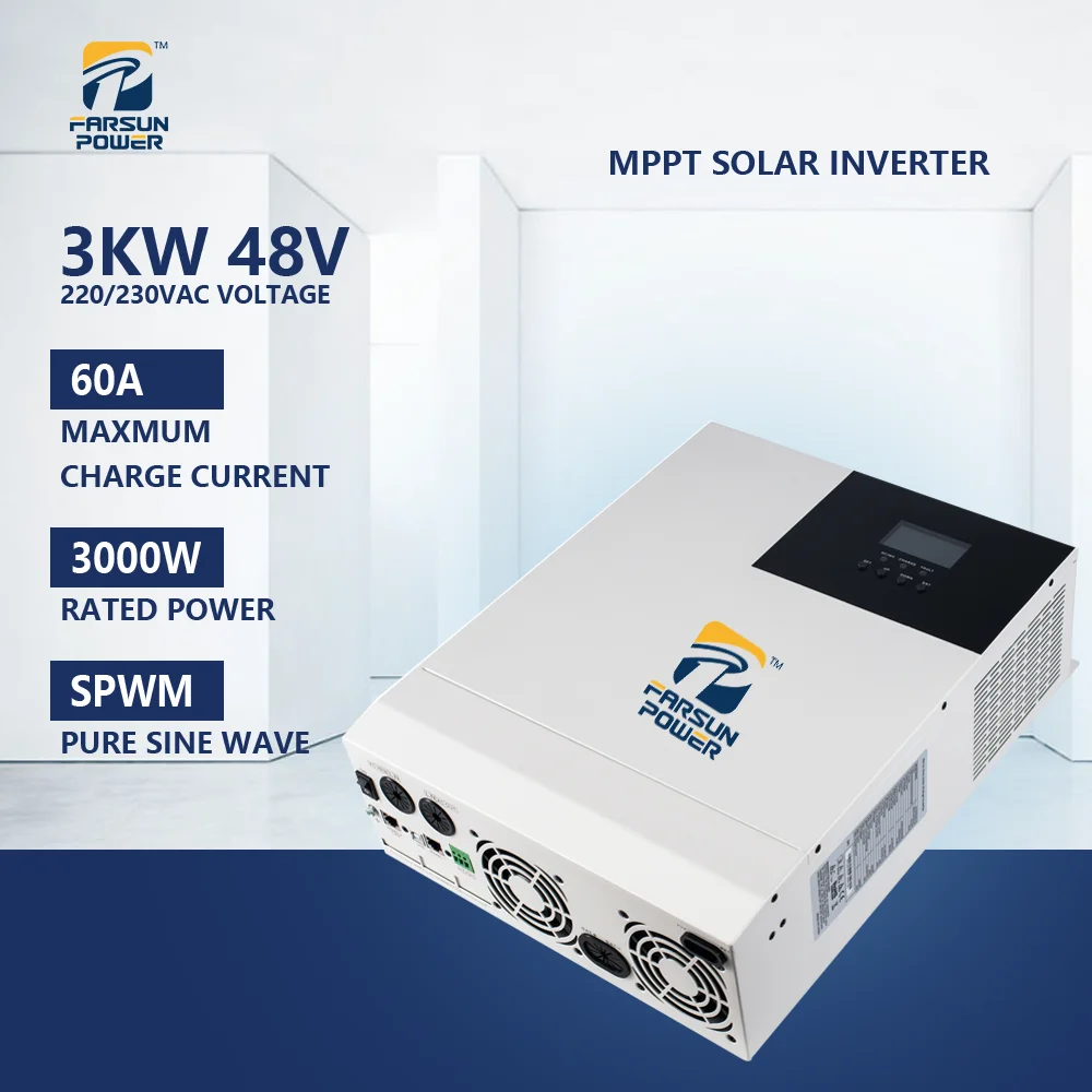 

Solar inverter 48V 220V for home MPPT pure sine wave ivertor 3000W hybrid solar inverter frequency inverter