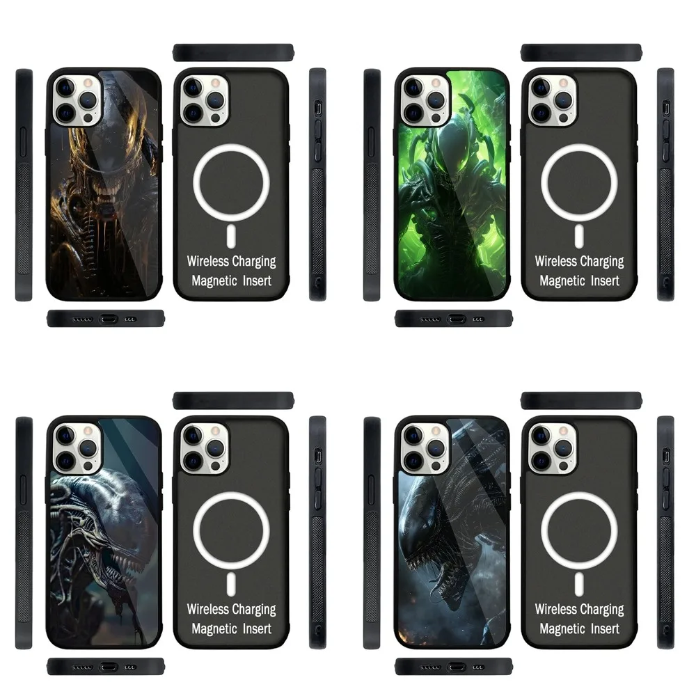 Чехол для телефона Movie A-Alien Xenomorph с сильным магнитом IPhone 15 14 13 Pro Max Plus 11 12 Мини