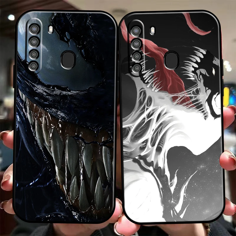 

Marvel Venom COOL Phone Case For Samsung Galaxy A01 A02 A10 A10S A31 A22 A20 4G 5G Back Carcasa Black Coque Soft Silicone Cover