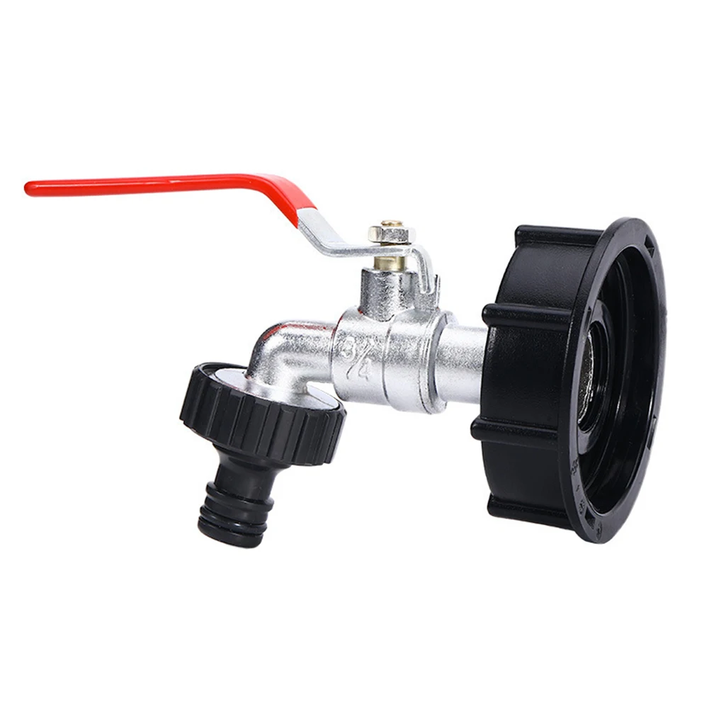 

3/4Inch IBC Tank Adapter Accessories Thread Cap Alloy S60X6 IBC Adapter With Hose Connection Tap For Home Garden Tool