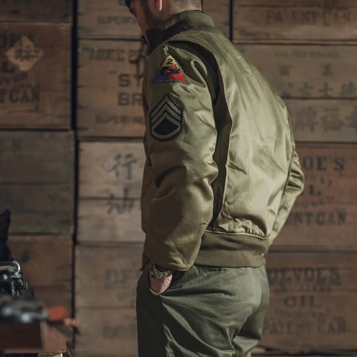 Бронсон 1-я модель Fury Танкерская куртка с нашивками Армейское полевое пальто на