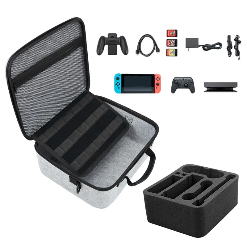 

For Nintendo Switch Organizer Travel Tote Bag For Nintendo Switch NS Game Console Gaming Accessories With Shoulder Strap