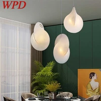 wpd nordic pendant lamp creative led decorative table lighting white chandelier for room