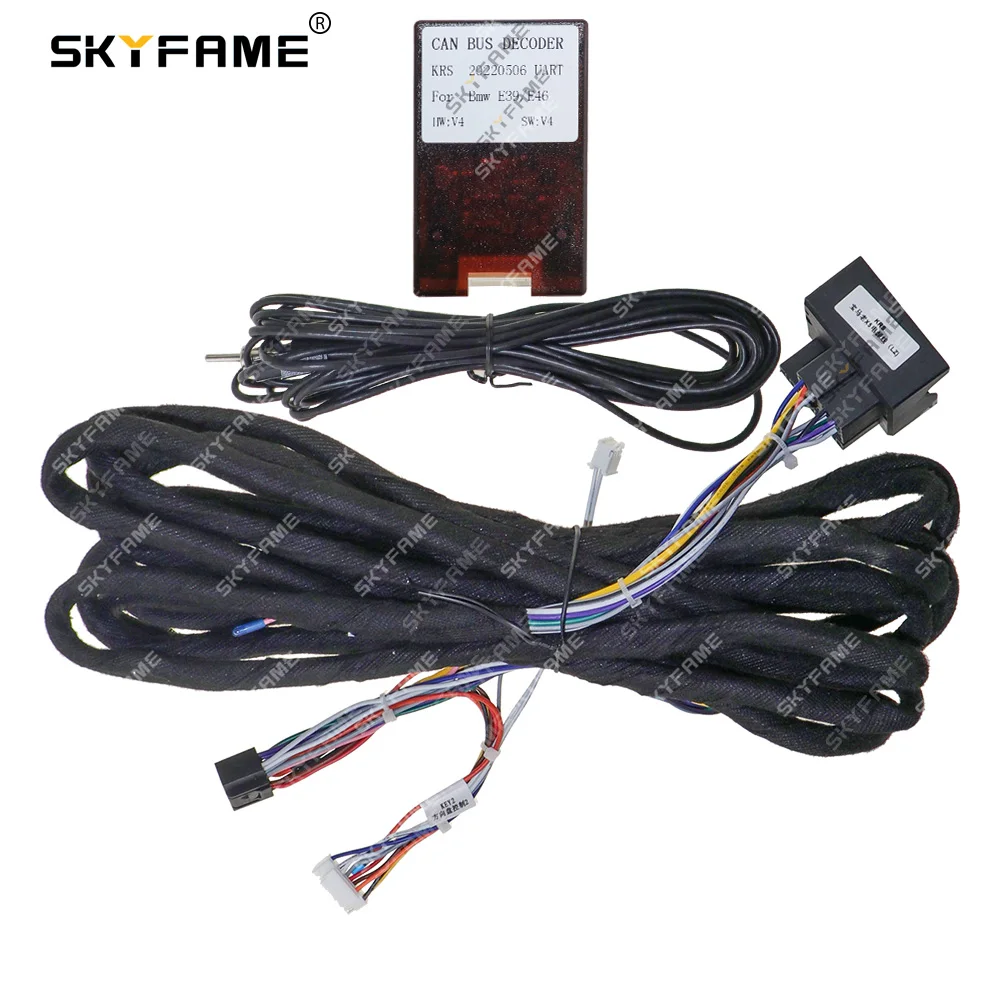 

SKYFAME автомобильный 16-контактный жгут проводов адаптер Canbus Box декодер Android радио 6M кабель питания для BMW E46 E39 E53 X5 3/5 серии