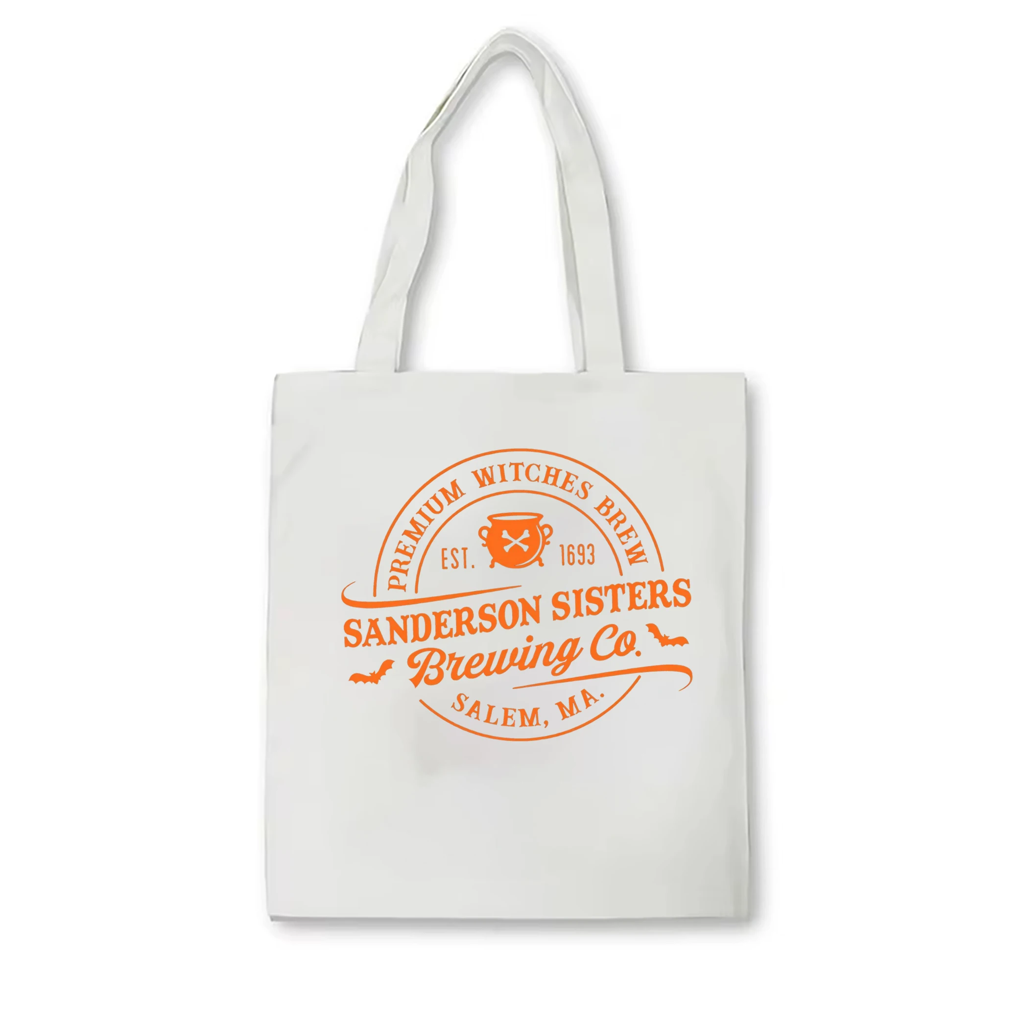 Сумка-тоут женская холщовая на плечо с принтом ведьмы Хэллоуин