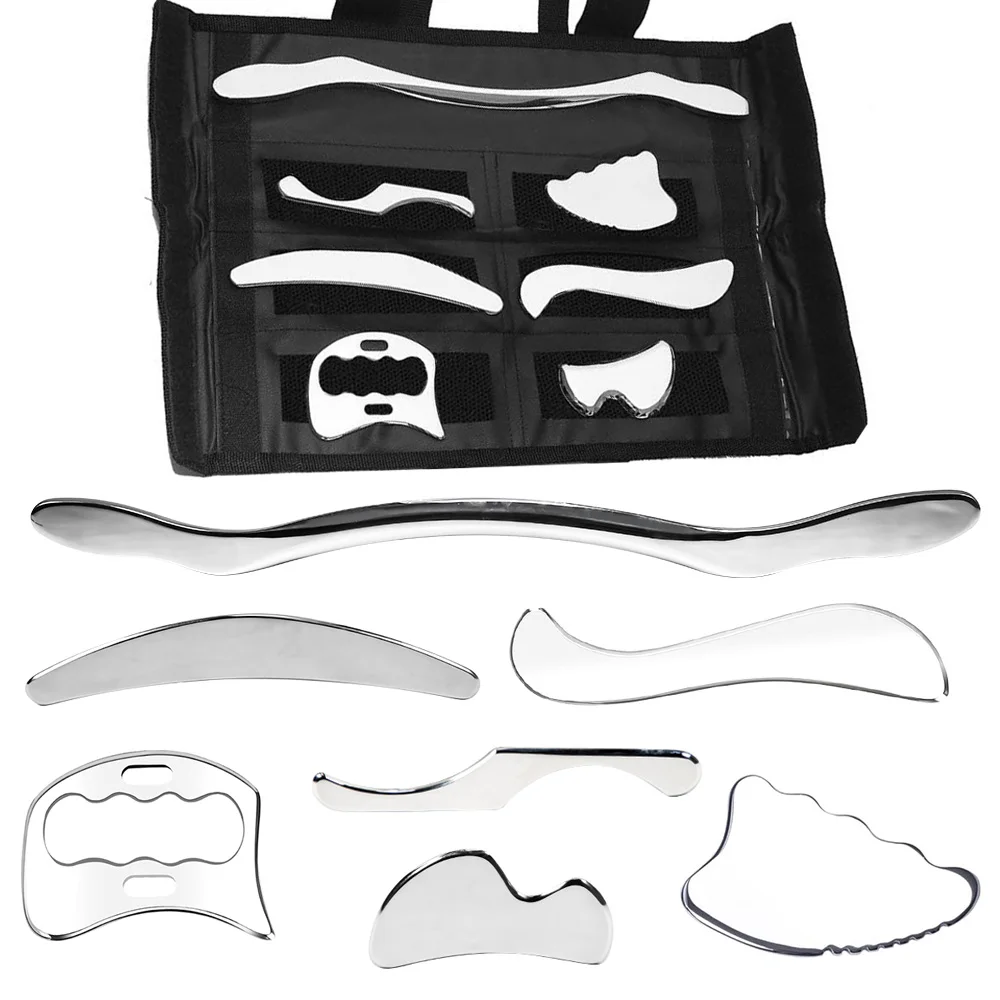 2/4/7 шт. инструменты для массажа из нержавеющей стали