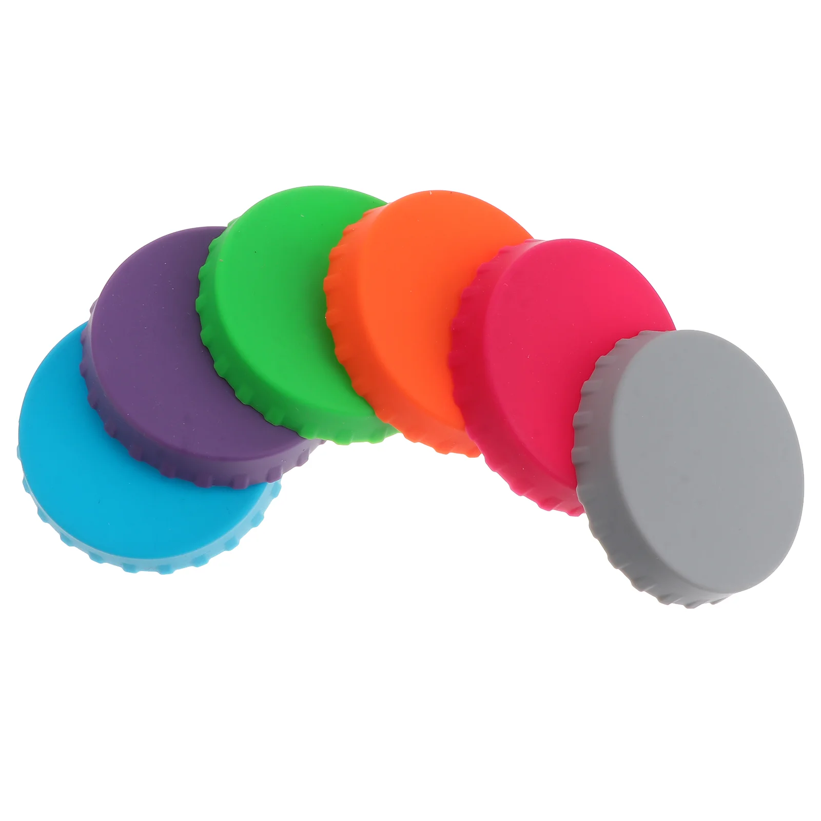 

6 Pcs Can Sealing Lid Leak-proof Cover Bottle Lids Silicone Mason Jar Plastic Cap Silica Gel Plain Sparkling Water