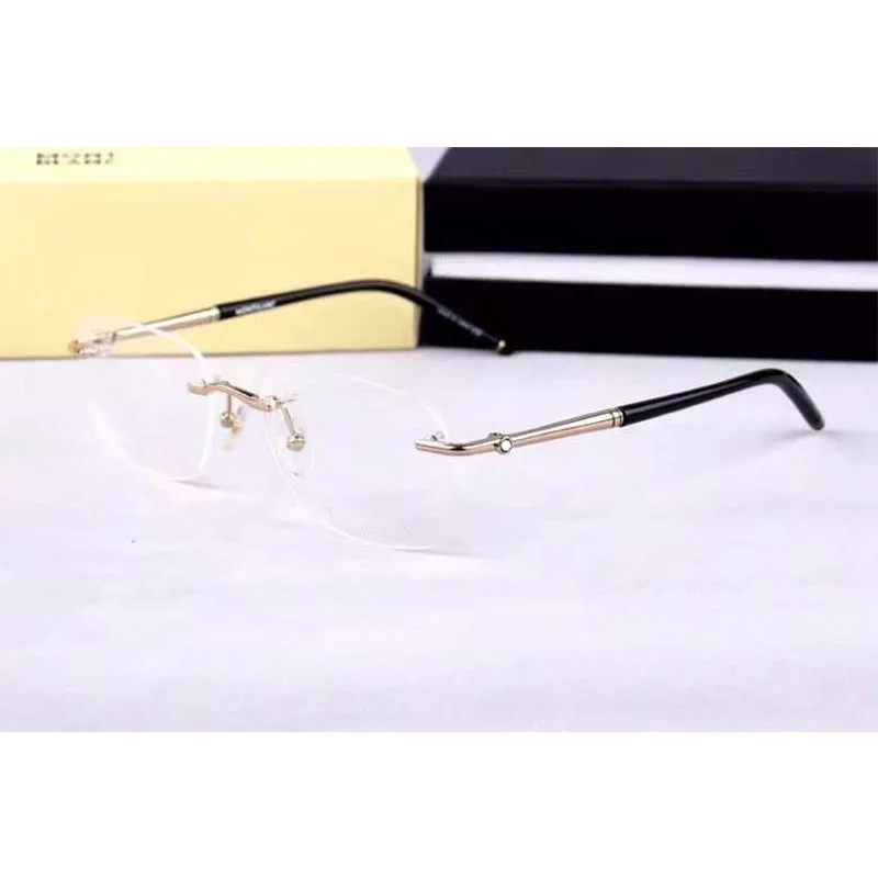 High-Quality Retro Alloy Rimless Square Glasses for Men Optical Myopia Prescription Eyeglasses Frame oculos de grau MB0071O