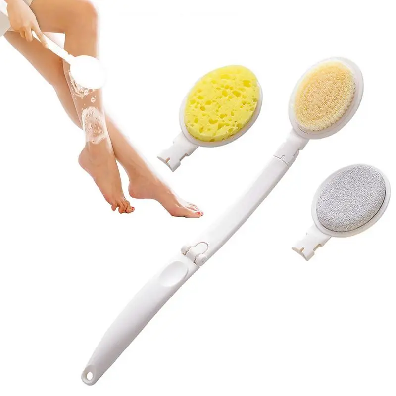 

Скребок для душа, скребок для душа с мягкой и жесткой щетиной, с длинной ручкой