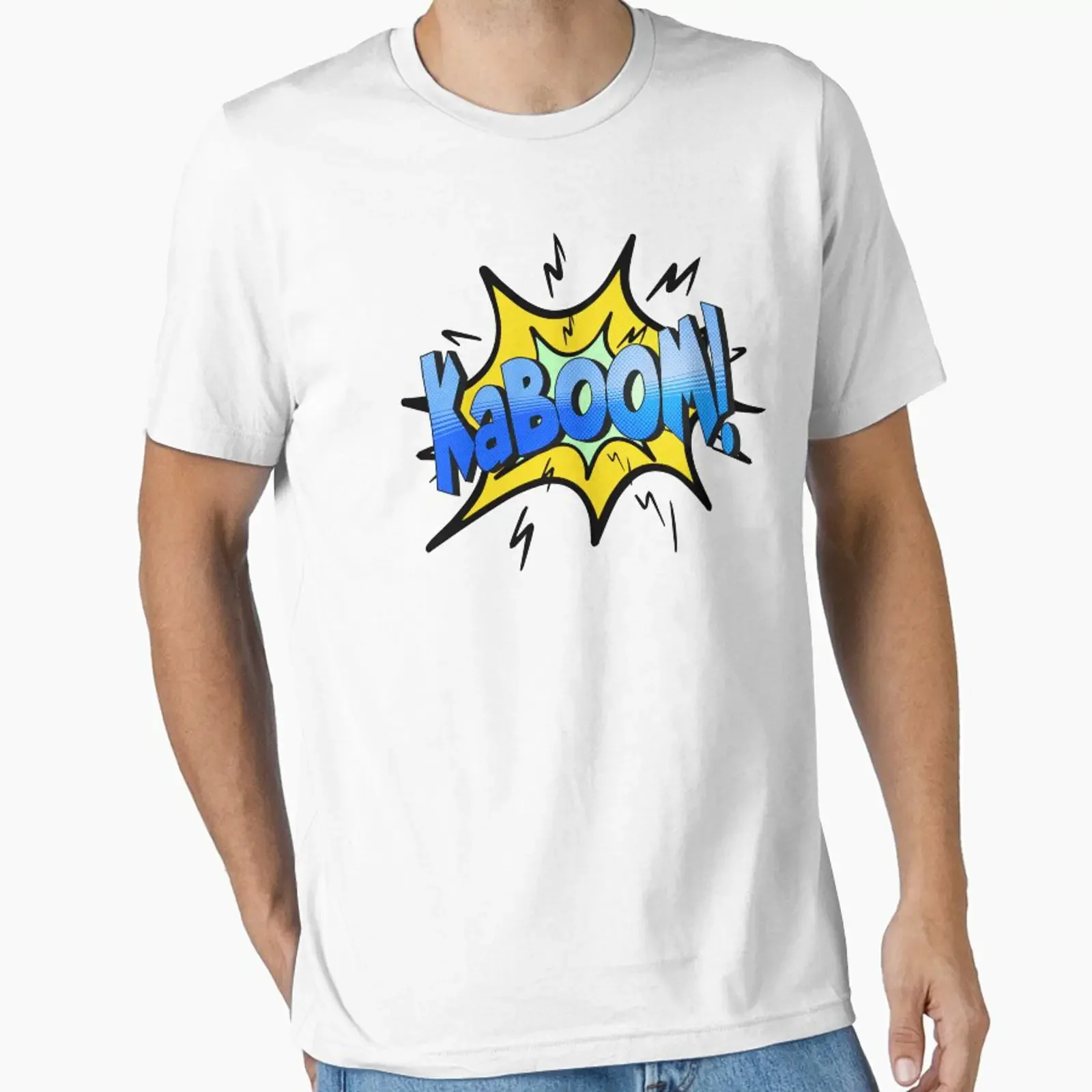 Фото Футболка KaBoom Essential в винтажном стиле, с эффектом потертости, стильная, эластичная, с легким принтом, дышащая, унисекс, для повседневной носки №1