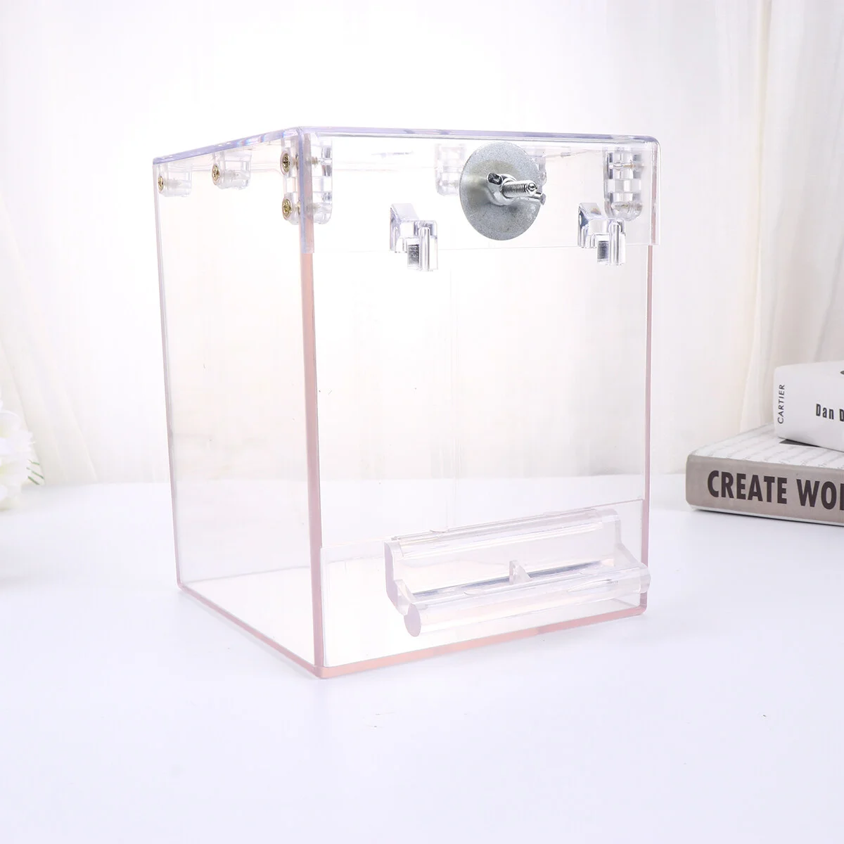 

Bird Bathtub for Cage, Parrot Hanging Bath Tube Shower Box Bowl Cage Accessory for Birds Canary Lovebirds Budgies