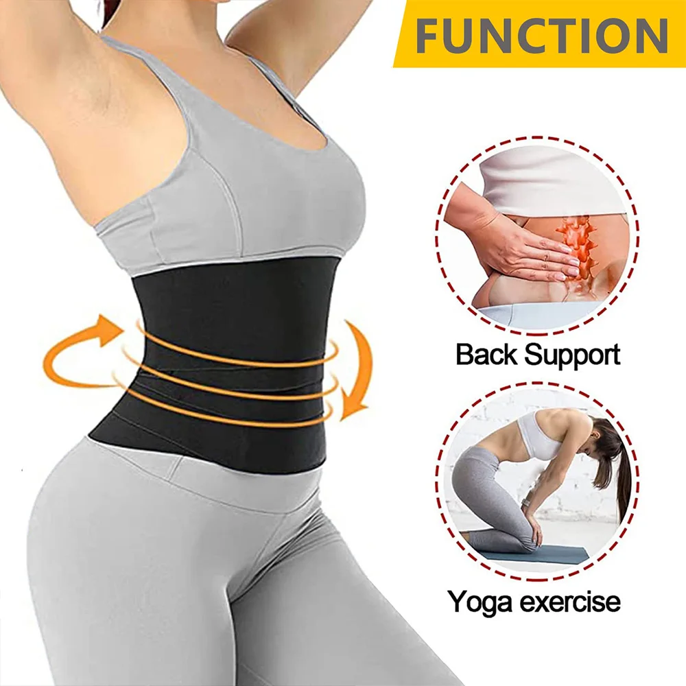 Atbuty Waist Trianer Women Wrap Belt 3 4 M Snatched Me Up Bandage Hook&Loop Adjustable Belly Model Strap Slimming Girdle Shaper
