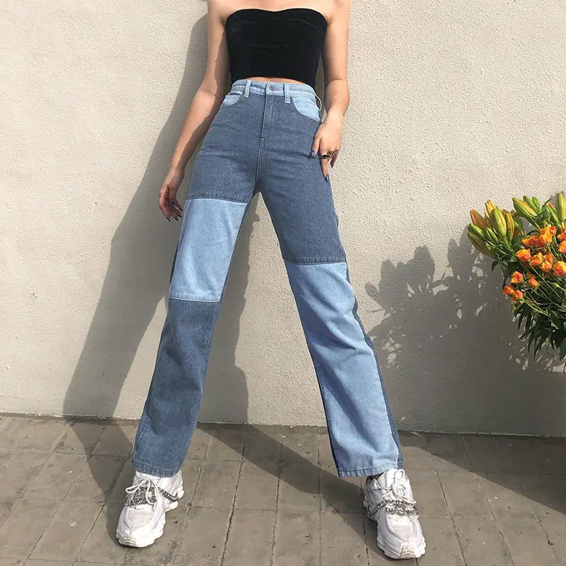 

Джинсы женские прямые большого размера, дизайнерские брюки оранжевого цвета в стиле ретро, уличная одежда, пикантные повседневные штаны в с...