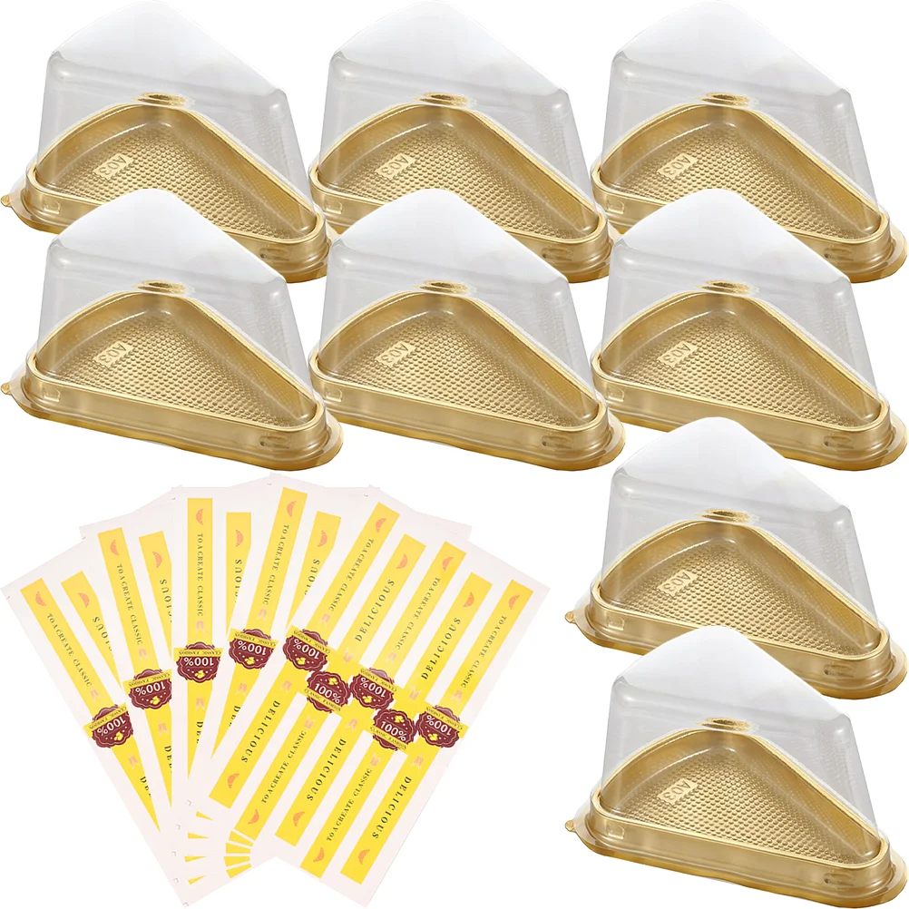 

Container Sandwich Box Triangle Cake Boxes Case Gift Treat Carrier Single Slice Snack Party Mousse Chocolate Takeaway
